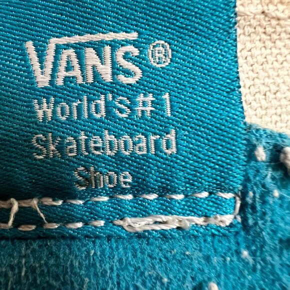VANS Old Skool Skateboard High Top Blue‎ White, Mens Size 7.5 Women 9 - Picture 5 of 8